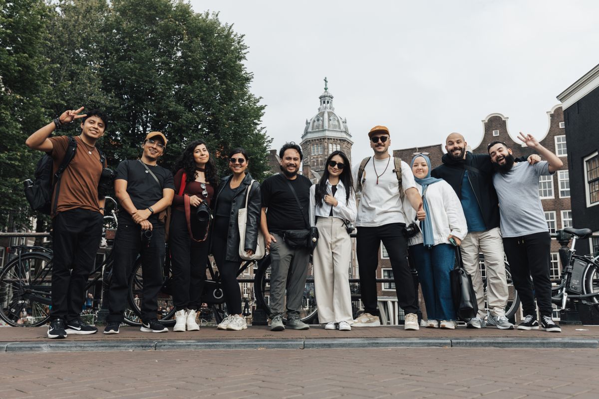 Grupo em viagem educacional